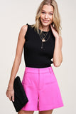 Sleeveless Ruffled High Neck Top