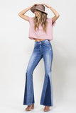 Vervet High Rise Super Flare With Tricolored Panel Stretch Jean