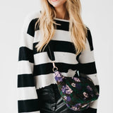 Shirley Sherpa Floral Print Crossbody Bag