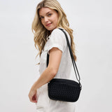 Inspiration Woven Neoprene Crossbody Bag | Black