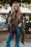Plaid Pocket Ruana Wrap — Fuchsia