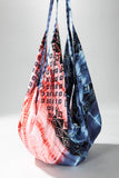 American Pie Hand Block Print Cotton Tote Bag | Boho Tie-Dye