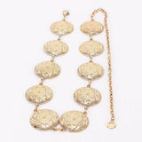 Vintage Look Metal Disk Chain Belt – Gold