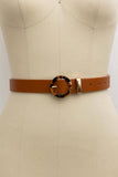 Tortoise Shell O-Ring Buckle Belt – Camel