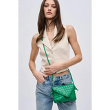 Kylo Woven Envelope Crossbody Bag Kelly Green