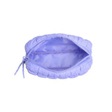 Cloud Nine Quilted Puffer Nylon Cosmetic Pouch in Denim