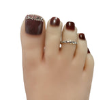 Sterling Silver Braid Twist Toe Ring | .925 Stacking Band