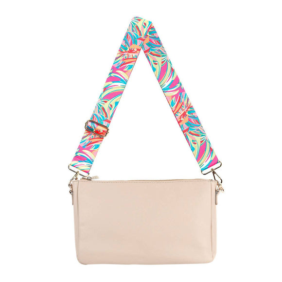 Tan Hadley Purse with Let's Get Tropical Crossbody