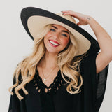 Miami Wide Brim Floppy Sun Hat | Packable | Tassel Chain Trim Tan