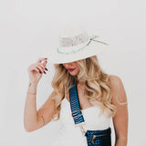 Shell Beach Western Sun Hat | Blue Stones