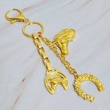Equestrian Symbols Horse Horseshoe Keyring Purse Bag Charm