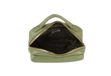 Triple Zip Top Handle Fanny Pack Belt Bag Sling Bag Black