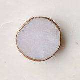 Golden Edge Natural Stone Phone Grip Pink Agate