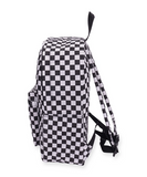 Backpack Black White Square Checkered Design