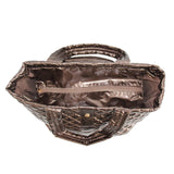 The Debra Diamond Quilted Nylon Tote Bag Coca Mocha