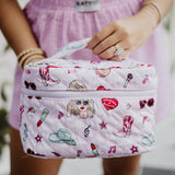Music Girl Icons Cosmetic Quilted Make Up Bag
