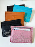 Tan Leather Boot Stitch Card Holder