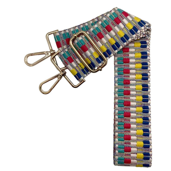 Multicolor Colorful Kota Woven Boho Adjustable Crossbody Bag Purse Strap