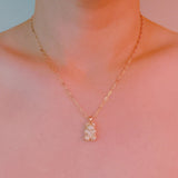 Bling Bear Pendant Necklace  Paved Teddy Bear Pendant