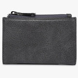 Zara RFID Zip-Top Snap ID Holder Card Wallet Charcoal Grey