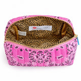 Bandana Paisley Quilted Cosmetic Case | Everyday Travel Pouch Red