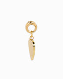 Gold Heart with Printed Dog Paw Jewelry Charm