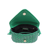 Kylo Woven Envelope Crossbody Bag Kelly Green