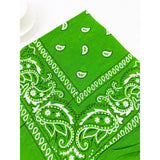 Kelly Green Paisley Pattern Bandana | 100% Cotton | 21x21"