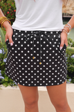 After Dark Polka Dot Skort | Black | Sizes S–3XL