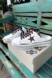 Western Silver Springs Leopard Star Tennis Shoe Slides