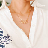 Equestrian Horse Bit Pendant Necklace - Gold Chain Necklace with Extender