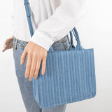 Denim Handle Tote Bag