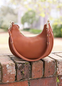 Kiara Crescent Handbag Camel Brown