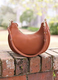 Kiara Crescent Handbag Camel Brown