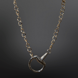 Snaffle Bit Necklace | Two-Tone Gold & Silver | Stainless Steel