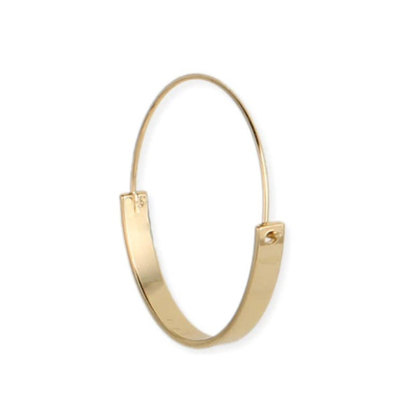 Back to Basics Gold Flat Hoop Earring