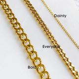 18K Gold-Plated Cuban Chain Necklace - Dainty – Tarnish & Water Resistant