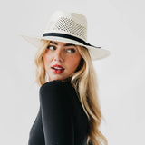 Shell Beach Western Sun Hat | Black Bow