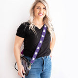 Purple Star Beaded Crossbody Bag Strap