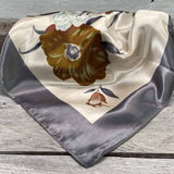 Field of Wild Flowers Printed Western Southwestern Wild Rag Scarf Accent