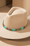 Turquoise & Wood Bead Hat Band