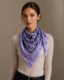 Brown Rose Border Square Scarf, 35.4 x 35.4 in