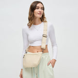 Ethereal Woven Neoprene Dual Strap Crossbody Cream