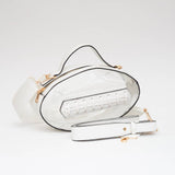 Game Day Football Style Clear Bag White