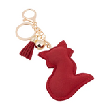 Bling Crystal Fox Tassel Keychain Keyring Bag Charm