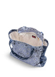Bandana Print Canvas Tote - Bailey Light Blue/Navy