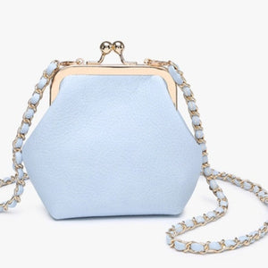 Cleo Coin Pouch Crossbody Clutch Baby Blue