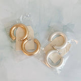 Round And Smooth Large Hoop Earrings Gold