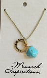 Natural Turquoise Nugget Stone Charm Necklace Amazed by Grace Charm