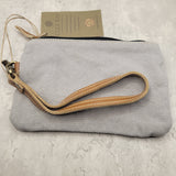 Canvas Wristlet Clutch With Star